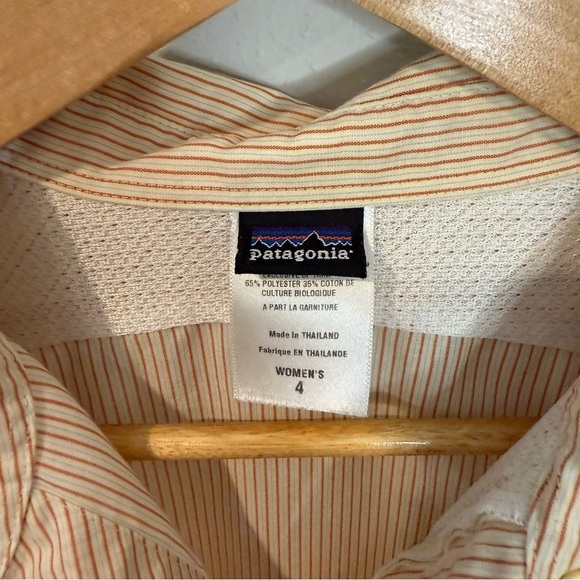 Patagonia Orange Striped Snap Front Shirt - Picture 7 of 9